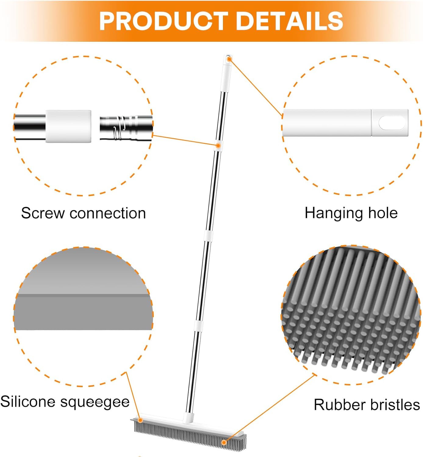 Shed Sweep Broom - 2 in 1 Pet Hair Removal